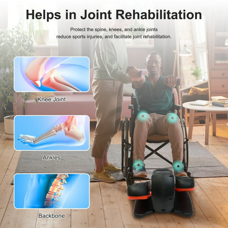 Under Desk Elliptical Ellipse Leg Exerciser for Seniors Fully Assembled Portable and Quiet Pedal Exerciser at Home Elliptical Machine while Sitting