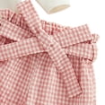 thumbnail image 5 of Ulanda Baby Girl One 1st Birthday Outfit Long Sleeve Romper Plaid Gingham Pant Sets First 1 Year Old Clothes (Pink, 6-12 Months), 5 of 5