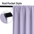 thumbnail image 5 of Yakamok 18 Inches Long Blackout Curtain Valances for Windows - 1 Panels Blackout Window Valances for Basement with Rod Pocket (Lilac,Width 40 by Length 18,1 Panel), 5 of 7
