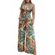 thumbnail image 1 of Mono de tirantes sin mangas informal con cuello halter y espalda descubierta con estampado de verano a la moda para mujer Fridja  alkflakhf36827, 1 of 9