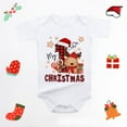 thumbnail image 5 of Gibobby Cute Christmas Elf Baby Onesie First Christmas Onesie One-Piece Short Sleeve Bodysuit Creeper(Brown,9-12 Months), 5 of 5