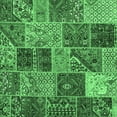 thumbnail image 1 of Ahgly Company Indoor Square Patchwork Emerald Green Transitional Area Rugs, 8' Square, 1 of 4