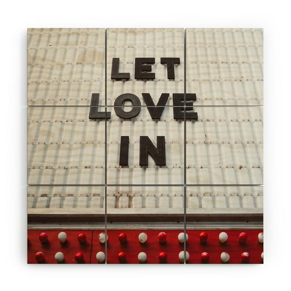 Society6 Bethany Young Photography Let Love In Wood Wall Mural 3' x 3'