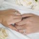 thumbnail image 3 of JeenMata Juego de Anillos para Él y para Ella Anillos de Compromiso a Juego para Parejas con Moissanita de Corte Princesa de 1,6 Quilates: Oro Blanco de 18 K sobre Plata, 3 of 7