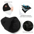 thumbnail image 3 of OZERO Knit Beanie Winter Hat Thermal Polar Fleece Ski Stocking Snow Skull Cap for Men and Women Black, 3 of 10