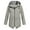 Gray, variant on BRGZLK Women's Plus Size Raincoats Trendy Solid Zipper Loose Long Sleeve Outdoor Windproof Windbreaker Long Hooded Trench Coat with Pocket Beige XXL