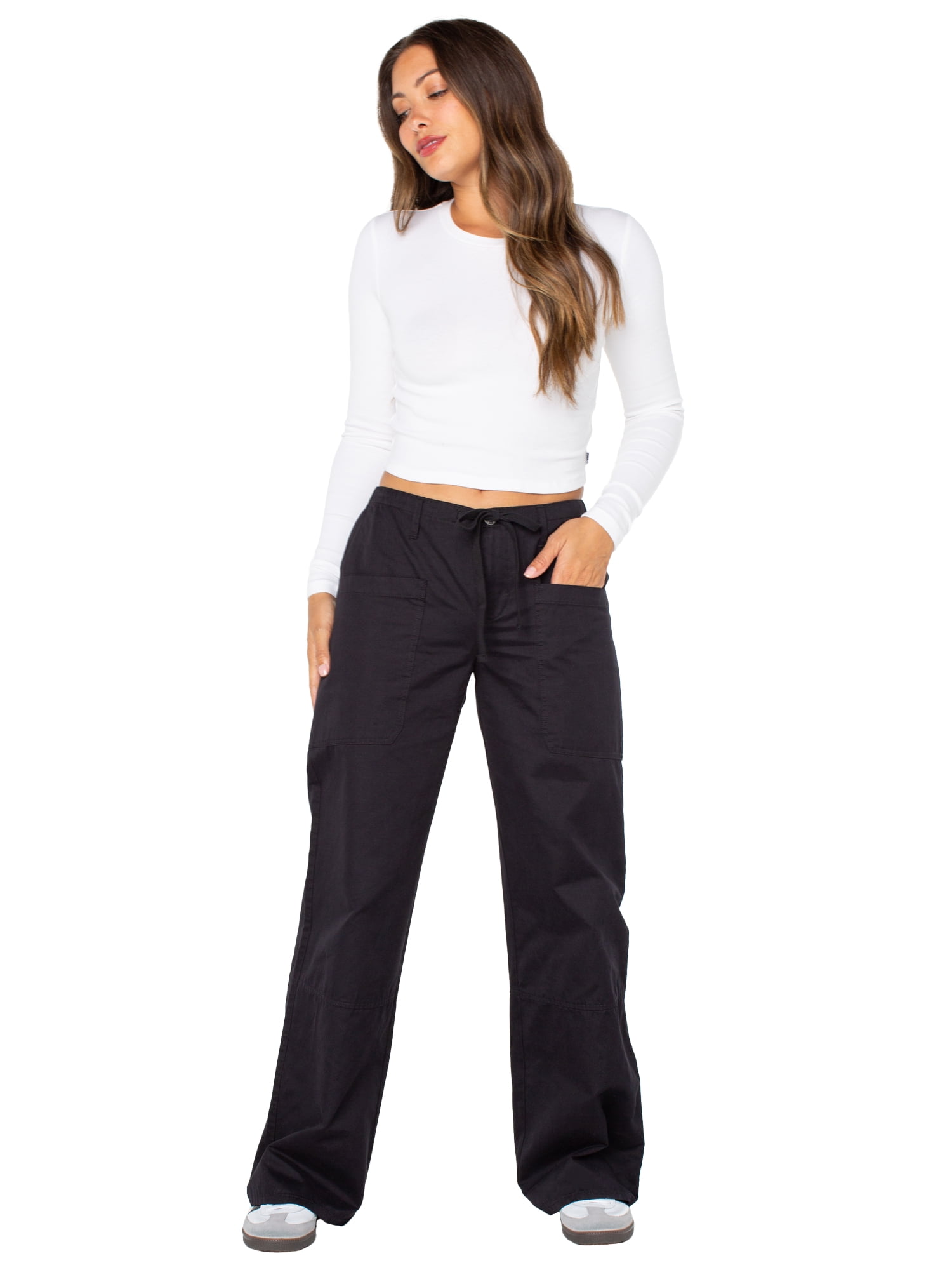 Celebrity Pink Women's and Women's Plus Cargo Wide Leg Pants, Sizes XS-4X