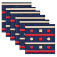 thumbnail image 5 of Iauyy Satin Napkins Set of 1- Navy Red-geometric Stripe DIY Printing Decoration Cloth Napkin- Easy Care for Home/Party, 5 of 8