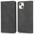 thumbnail image 1 of For iPhone 15 Plus PU Leather Phone Case Magnetic Closing Stand Wallet Cover, 1 of 5