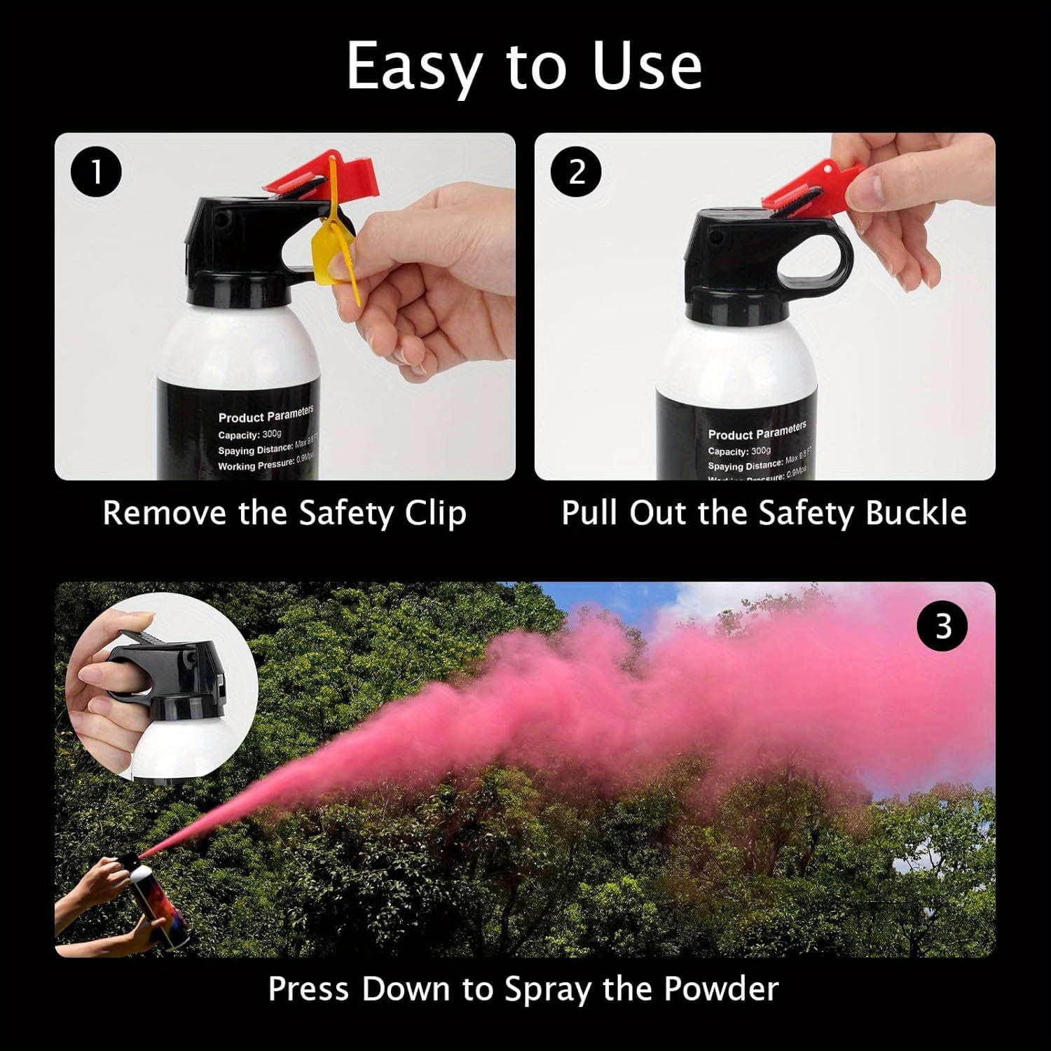 Colorful Reveal Powder Cannon for Gender Reveal, Wedding, Paintball, Sports Event, Photoshoots and Special Effects - Creative Colorful Smoke Bombs (Purple, 2 Pack)
