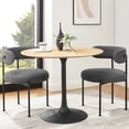 thumbnail image 7 of Modway Lippa Round 36" Wood Grain Mid-Century Modern Dining Table in Black Natural, 7 of 7