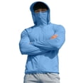 thumbnail image 2 of JOANKDMI Sun Protection Hoodies for Men Long Sleeve UV Shirt with Face Mask and Thumb Holes Lightweight Zip Up Cooling Athletic Jacket for Fishing Hiking Outdoor, 2 of 6