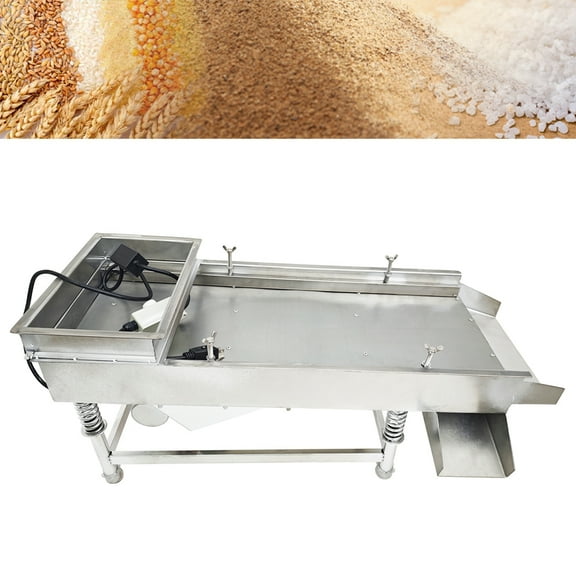 Electric Linear Vibrating Screen Sifter Straight Sieve Shaker Stainless Steel 0.5mm Round Hole