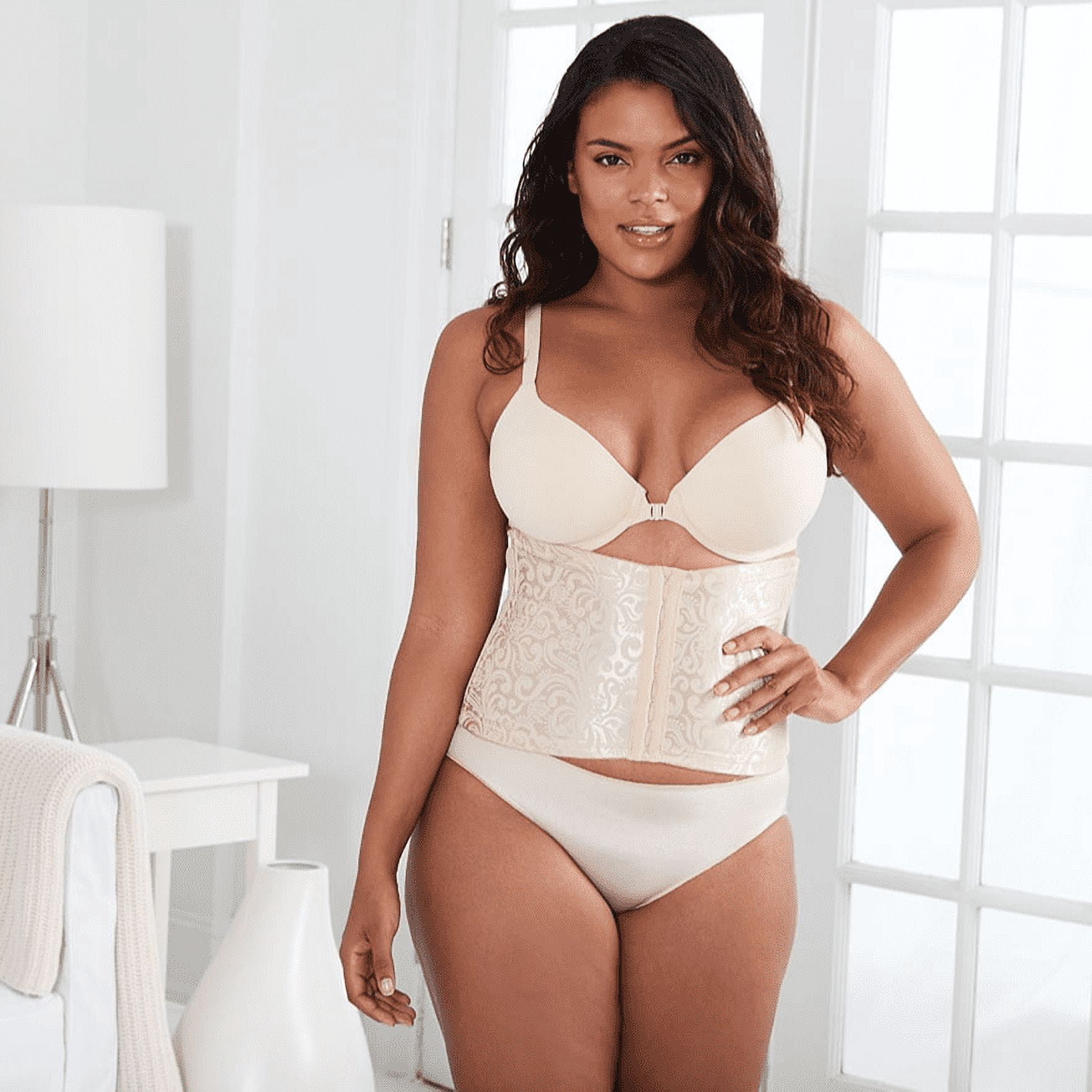 Cupid Women's Extra Firm Control Hook & Eye Waist Cincher Shapewear