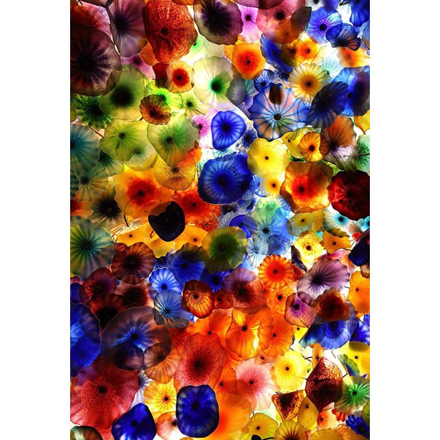 BSDHOME Polyester 7x5ft Colorful Jellyfish Background Graffiti Backdrop for Art Portrait Photography Summer Mermaids Party Photo Props