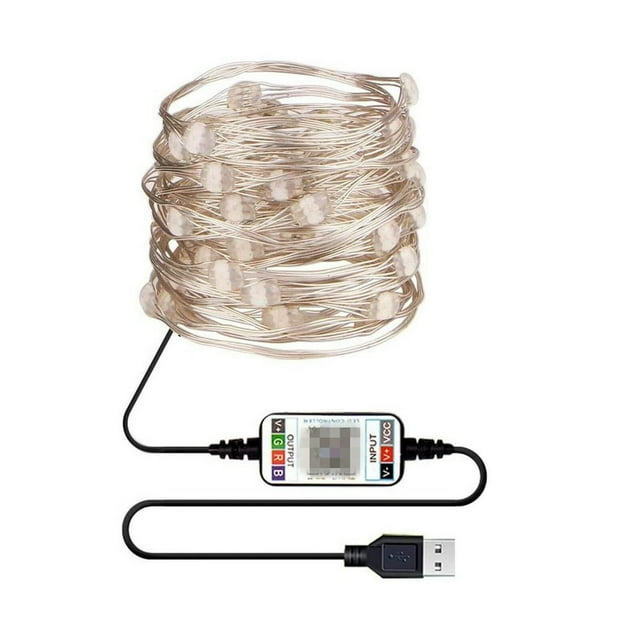 Smart Fairy Lights 16.54Ft Color Changing Christmas Lights 50 LED Lights For Bedroom With Bluetooth Music Sync APP Remote Control USB Powered For Party Halloween De