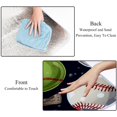 thumbnail image 4 of Baseball Canvas Picnic Mat Beach Blanket Waterproof Portable Outdoor Camping Rug with Carry Strap Foldable Lightweight for Hiking Travel 72" x 59" Blue and White Stripes, 4 of 6