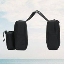 UNOMOR Handlebar Bags for Motorcycle Black Oxford Cloth for ATV Travel 1Pack