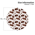 thumbnail image 2 of Leather Coasters with Heat-resistant for Drinks, Chocolate Pattern No.9042 -标题2 Round Shape, 2 of 5