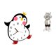 thumbnail image 1 of Reloj de pared,Reloj de pared silencioso y decorativo que no hace tictac,Reloj de pared silencioso de pingüino pequeño Reloj de madera,Figura de escritorio,Estante con estatua de astronauta, 1 of 8