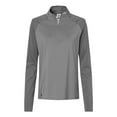 thumbnail image 1 of Adidas Womens Stripe Block Quarter-Zip Pullover, M, Grey Three, 1 of 4