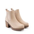 thumbnail image 3 of Botas Chelsea Nude con Tacón Grueso Alto de DREAM PAIRS, 3 of 7