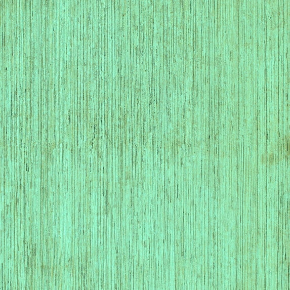 Ahgly Company Indoor Square Solid Turquoise Blue Modern Area Rugs, 8' Square