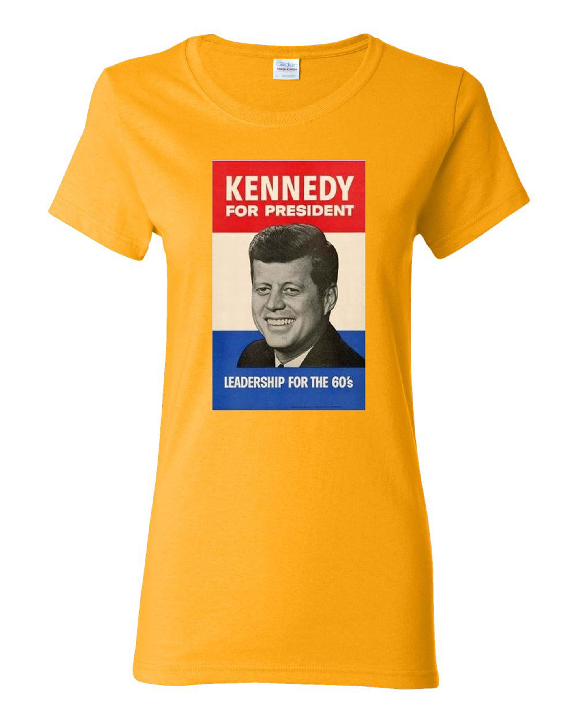 City Shirts - Ladies John F. Kennedy JFK 1960 Campaign Poster T-Shirt ...