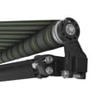 thumbnail image 2 of ALEKO 13' x 10' Retractable Black Frame Patio Awning, Multi Striped Green Color, 2 of 6