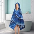thumbnail image 6 of Colorful Tie Dye Pattern Hooded Bath Towel，50"x30" for Ages 3 To 12 Kids, Quick Dry Lightweight Soft Microfiber Hood Beach Towel Cover Up for Kids, 6 of 7