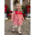 thumbnail image 3 of RUINIXCW Girls Christmas Dress, Long Sleeve Crew Neck Santa Claus Plaid A-line Dress, 3 of 8