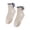A-Khaki234, variant on Kaiare Womens Socks Bow Ruffle Trim Ankle Socks Soft Sweet Elegant Cute Stylish Casual For Girls Short Socks