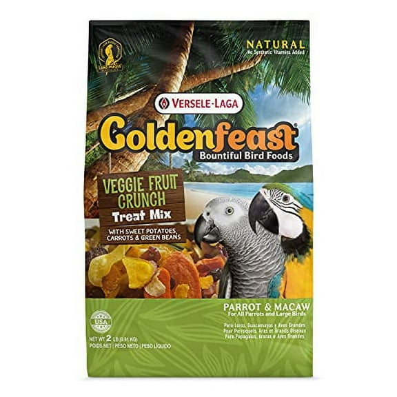 Higgins Group 466862 2 lbs Goldenfeast Veg Fruit Crunch Blend for Parrot & Macaws, Case of 6
