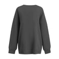 thumbnail image 4 of Oversized V Neck Long Sleeve Fleece Casual Pullover Sweatshirt for Women | Polyester Warm Autumn Layering Top, Daily Casual Weekend Outing Wear, Baggy Long Sleeve Pullover for Plus Size Women,S, 4 of 8