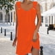 thumbnail image 2 of Mini vestido plisado sin mangas con cuello en V para mujer: informal, fluido, adecuado para fiestas/playa, se ajusta a la talla, 2 of 7