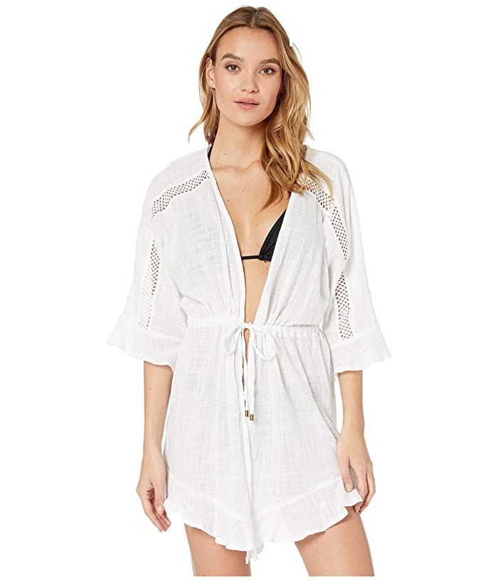 Cotton Gauze Kimono Swim Cover-Up 