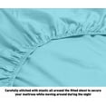 thumbnail image 4 of Home Sweet Home Extra Soft Deep Pocket Embroidery Luxury 4-Piece Bed Sheet Set (King, Aqua), 4 of 4