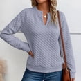 thumbnail image 6 of Women's Sweatshirts Plus Size Solid Long Sleeve Pullover Round Neck Casual Fashion Top, 6 of 7