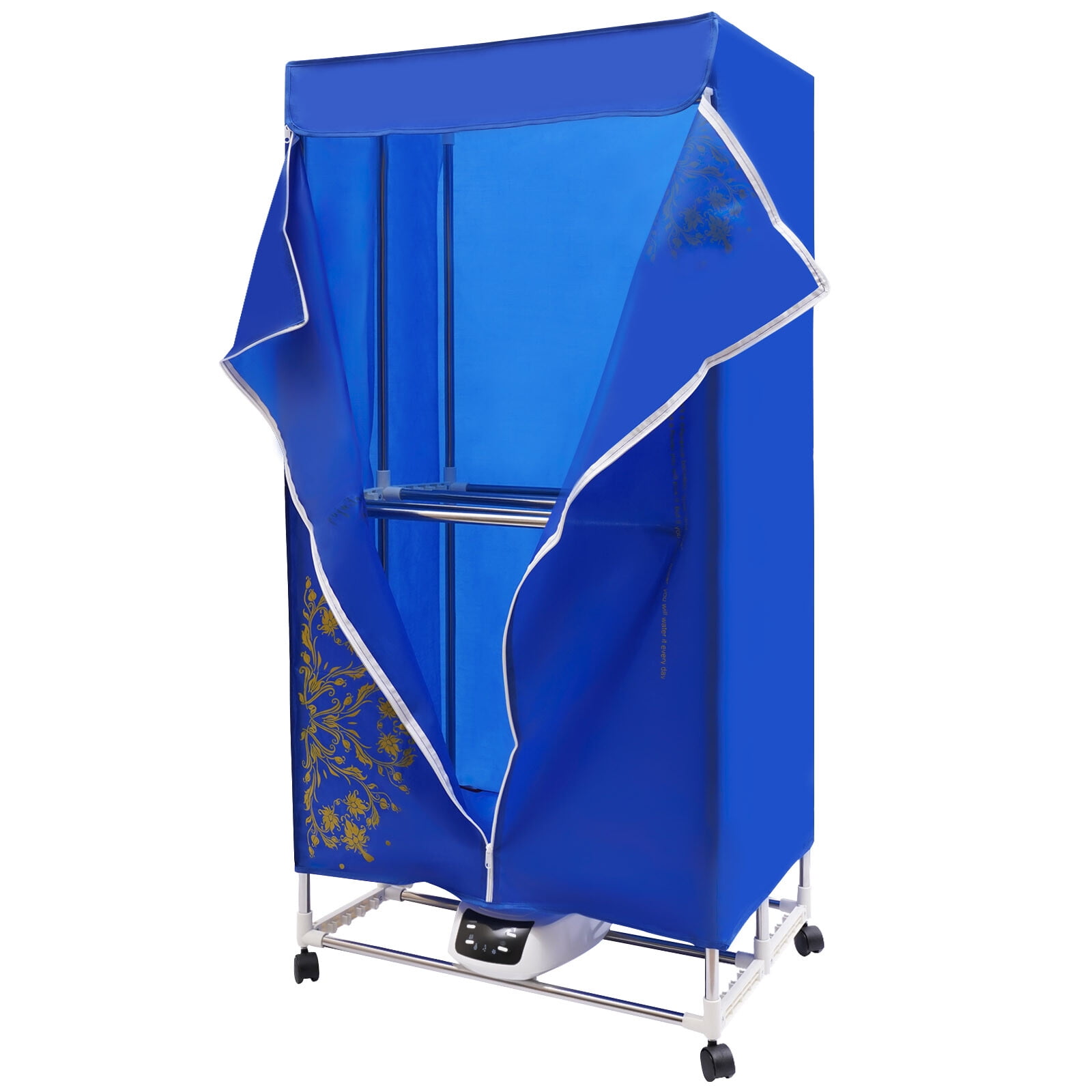 ToppiJoy Folding Remote Control Plus Portable Clothes Dryer, 30kg Capacity, Stainless Steel, 1200-1500W Blue