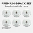 thumbnail image 5 of No-Drill Screw Stickers, 2026 Upgraded Reusable Drill Free Adhesive Hooks, Removable Nail Free Wall Hangers, Picture Hangers Without Nails for Wall Mount, Bathroom, Home, Kitchen, Office (B, 24PCS), 5 of 15