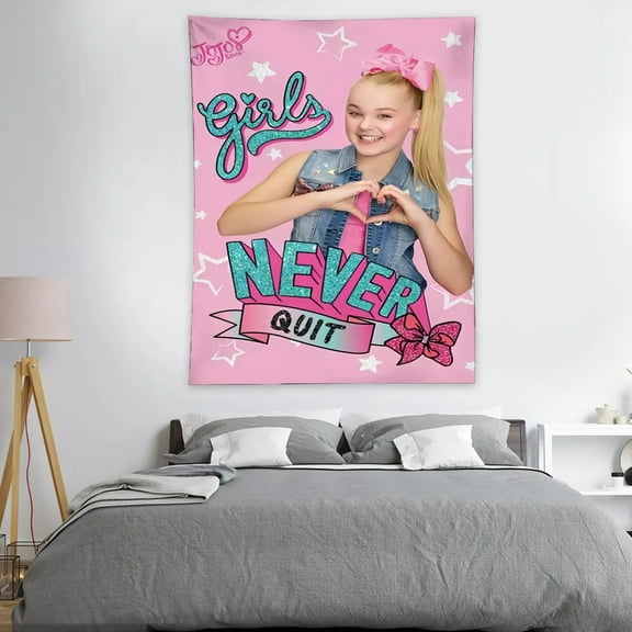 Tapestry for JoJo Siwa Bedroom Dorm wall hanging Poster Backgrounds Wall Art Decorations Kids Girls Teens Gifts Funny 40×30 inch