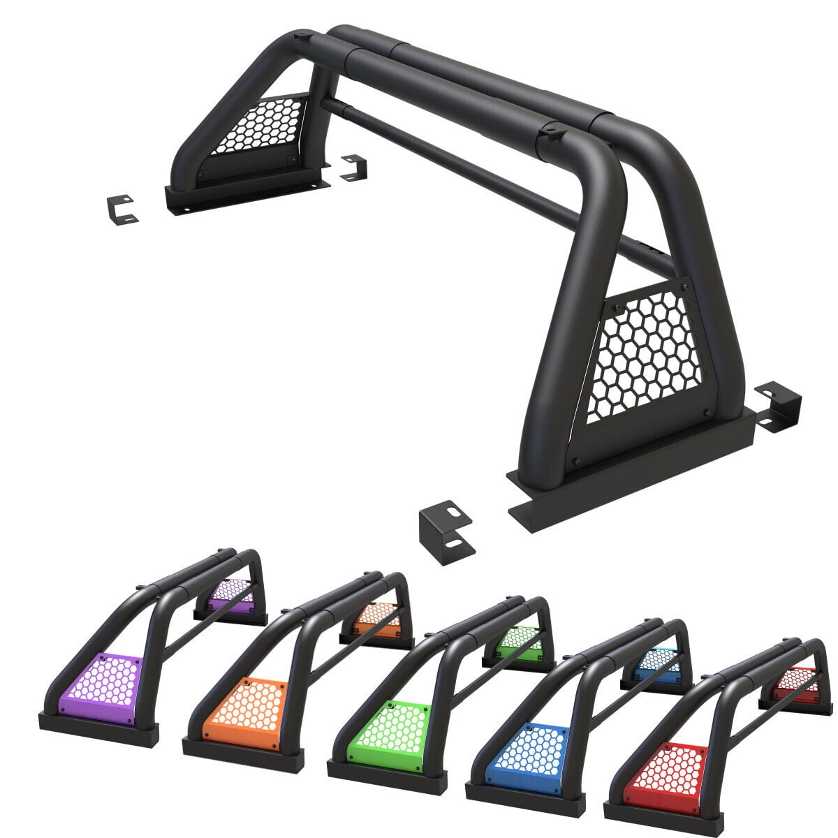 WOLFSTORM Adjustable Pickup Roll Sport Bar Chase Rack Bed Bar for 2001-2023 Toyota Tacoma, Black