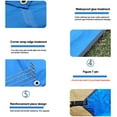 thumbnail image 2 of Waterproof Camping Tarp Lightweight to Cover Sun or Rain, Large Compact Tent Tarp Footprint for Ground or Under Tent, 2 of 6