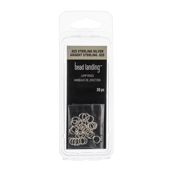 5mm Sterling Silver Jump Rings by Bead Landing – 30 Pieces Each (360 Total) - Copper Core with Sterling Silver Finish for Jewelry Making - 12 Pack