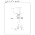 thumbnail image 2 of Kingston Brass KA461BN Metropolitan Dishwasher Air Gap, Brushed Nickel, 2 of 4