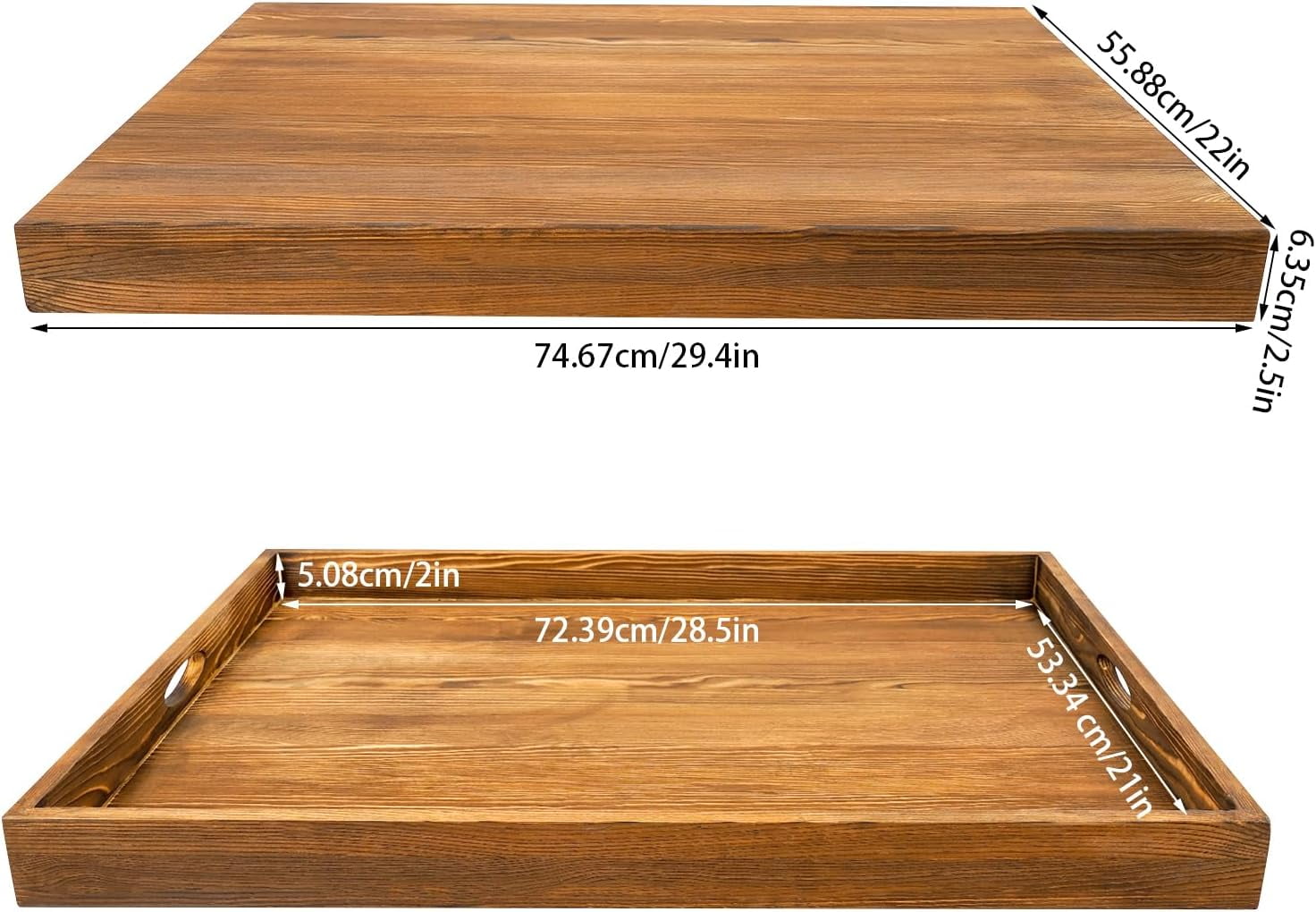 Pine Wood Noodle Board Stove Cover Stove Top Covers for Gas Burners and Electric Stove Decorative Tray Stove Cover Protector for Kitchen RV Cookware (Log Color)