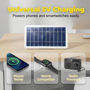 Portable USB Solar Panel, 5V 2W High Efficiency Monocrystalline Charger for Phone Fan Lantern, Camping Hiking Travel