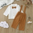 thumbnail image 4 of Vedolay Two Piece Sets for Boy Toddler Boys Clothes Baby Fall Outfits Long Sleeve Top and Pants 2-Piece Boys Sets,Brown 2-3 Years, 4 of 5