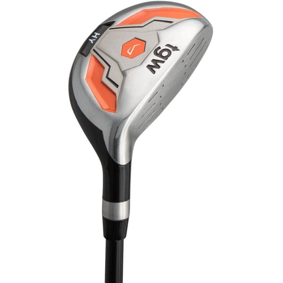 TGW Junior Packaged Golf Club Sets Ages 9-12 Drvr/Fwy/Hyb/3Irns/Putter/Bag Graphite Orange/Grey Right