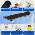 thumbnail image 2 of Complete Skateboards for Beginners,7 Layer Canadian Maple Double Kick Deck,31''Pro Cruiser Retro Skate Board, 2 of 5